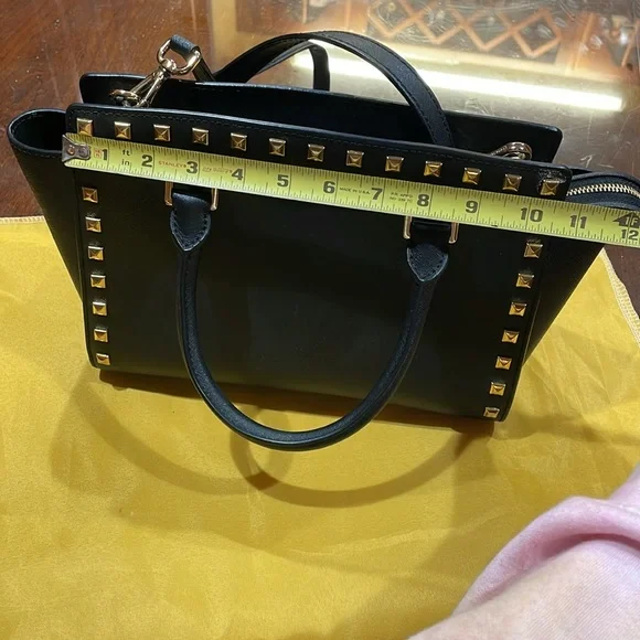 Michael Kors Studded Purse with Handles Leather Top Handle or Crossbody Selma - Picture 12 of 14